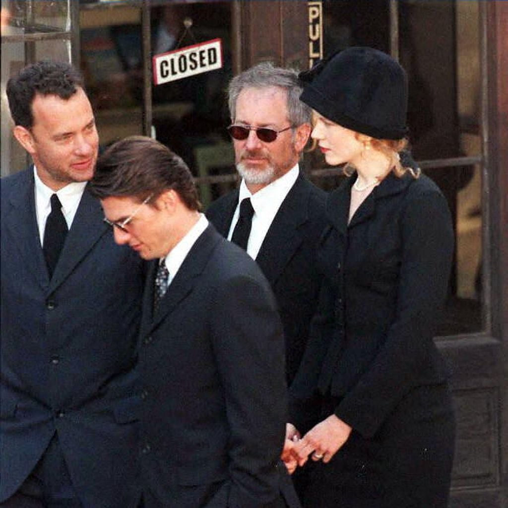 Ankunft von Tom Cruise und anderen Gästen zur Beerdigung von Diana, Princess of Wales in Westminster Abbey