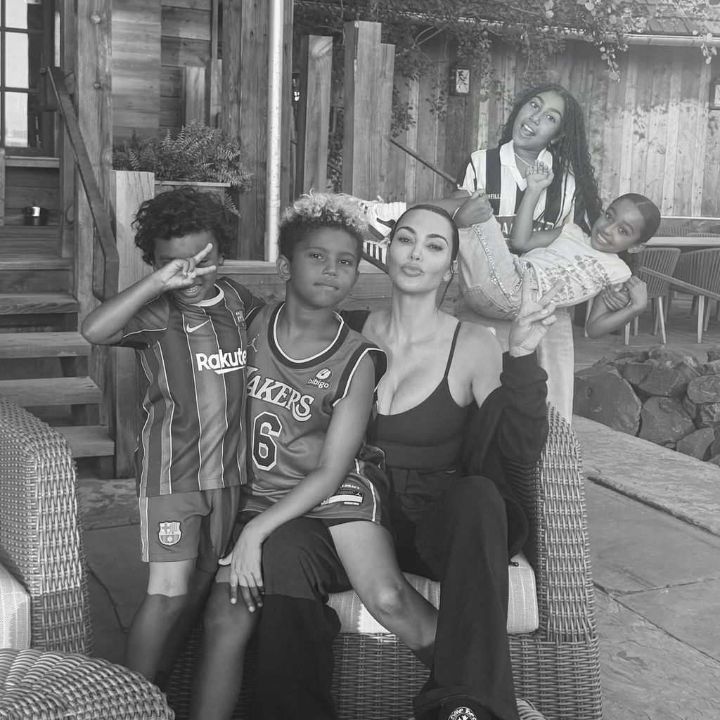 Psalm West, Saint West, Kim Kardshian, North West und Chicago West im August 2024