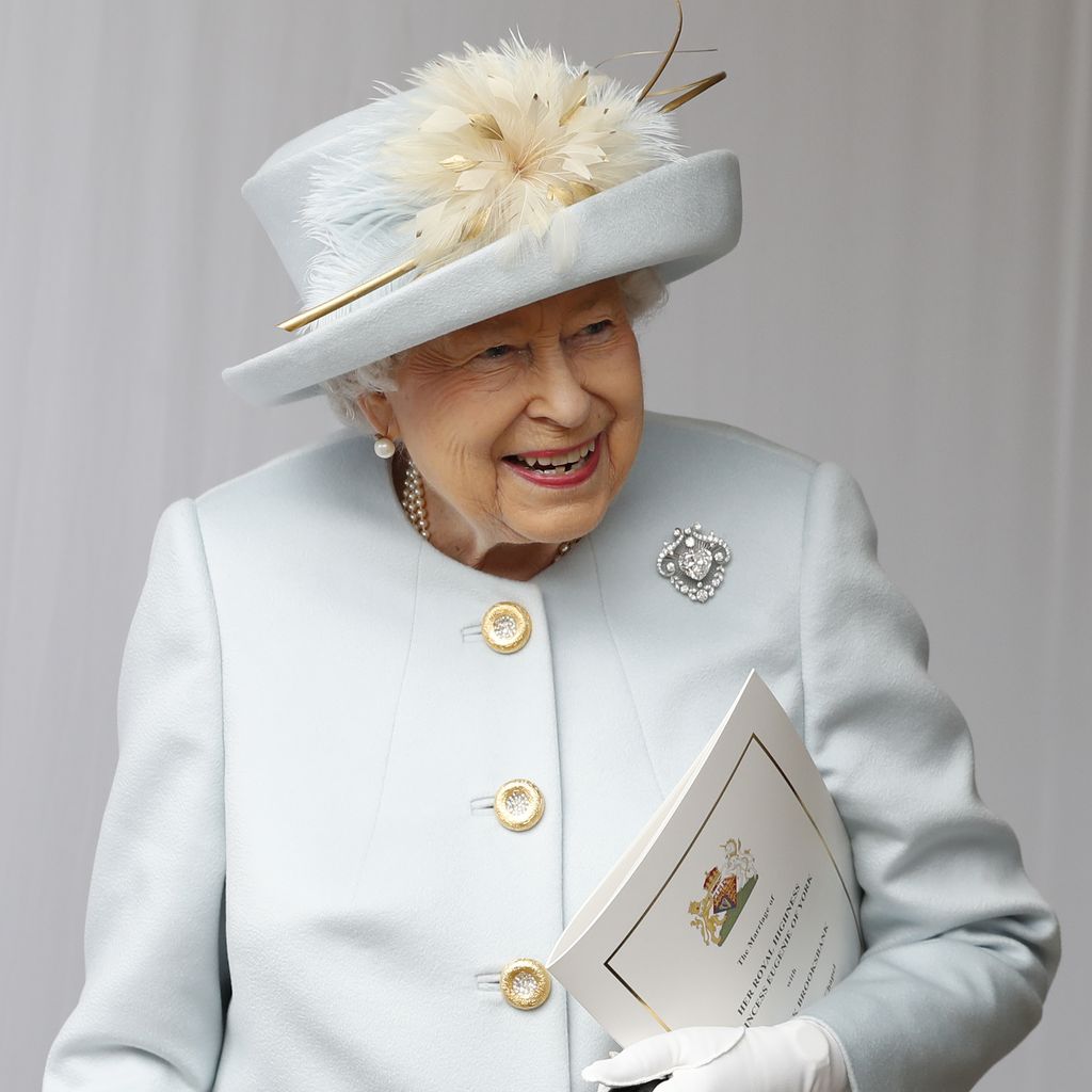 Queen Elizabeth bei der Hochzeit von Prinzessin Eugenie, 2018