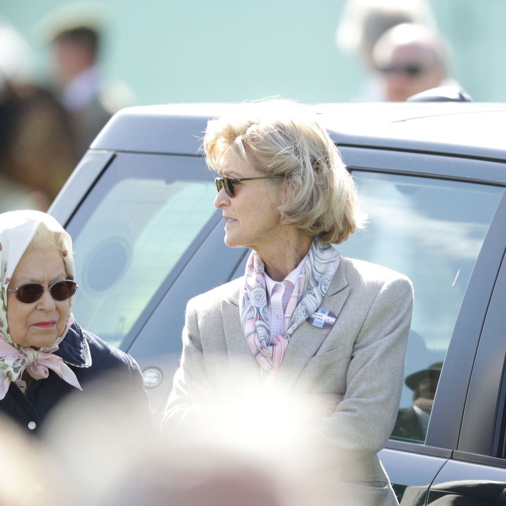 Queen Elizabeth II., Penny Knatchbull und Prinz Philip, Mai 2018