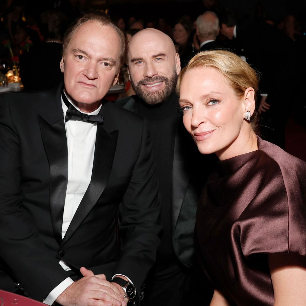 Quentin Tarantino, John Travolta, und Uma Thurman in Los Angeles