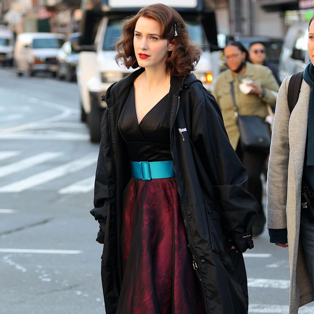 Rachel Brosnahan in "The Marvelous Mrs. Maisel"