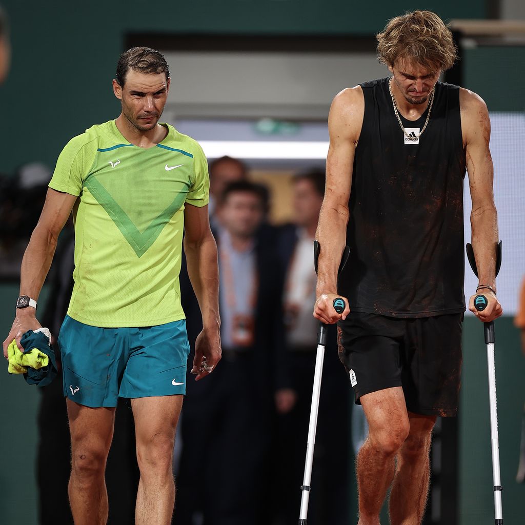 Rafael Nadal und Alexander Zverev bei den French Open 2022