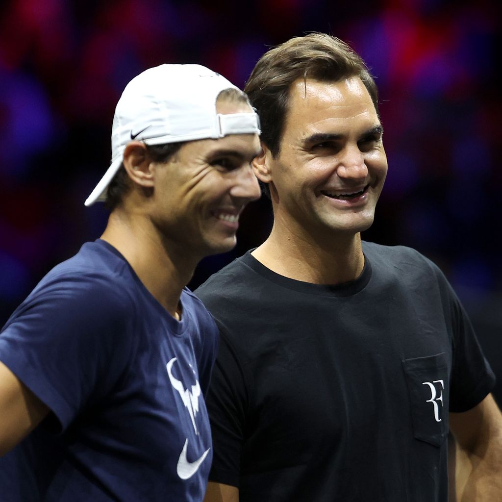 Rafael Nadal und Roger Federer beim Laver Cup in London im September 2022