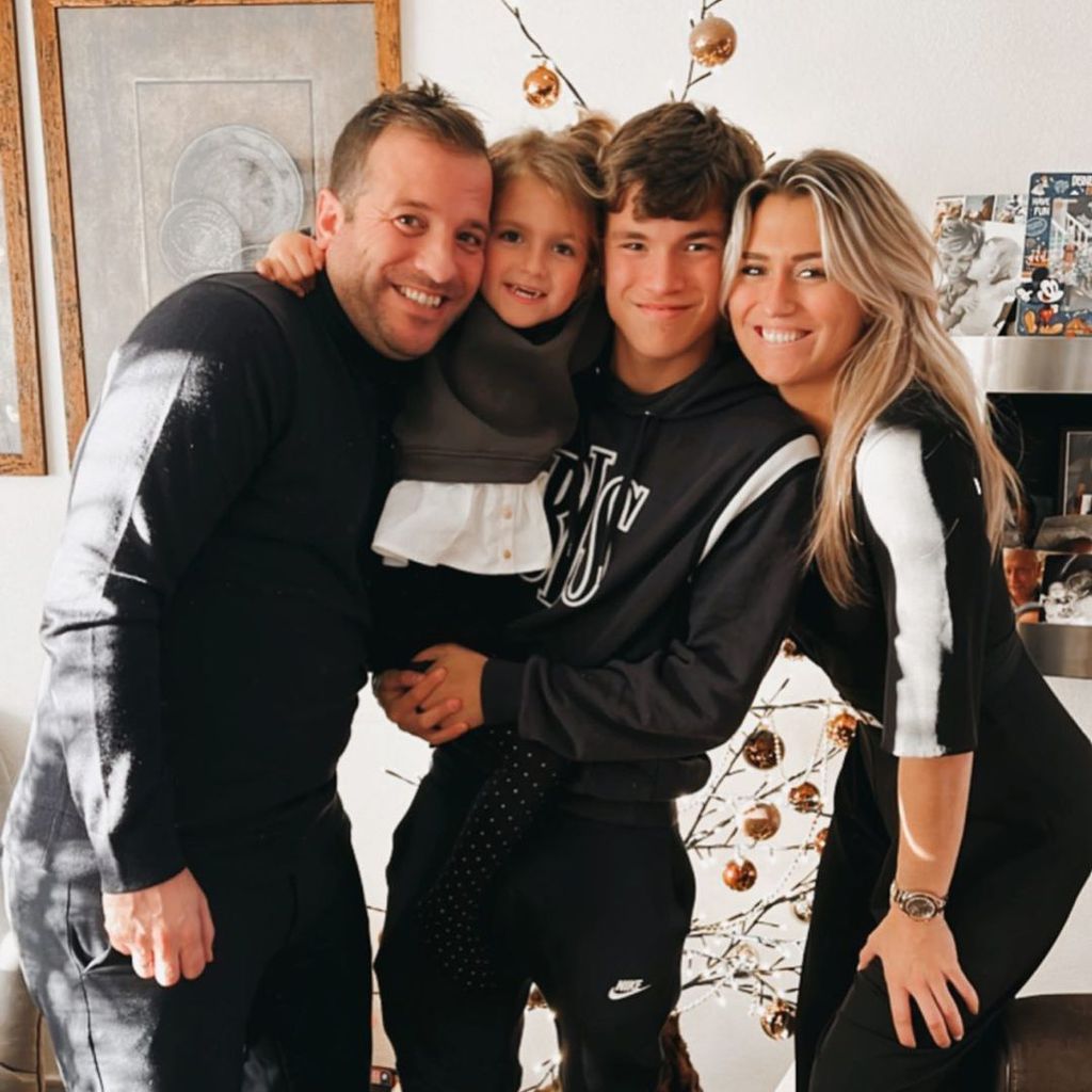 Rafael van der Vaart, Estavana Polman und ihre Kinder an Weihnachten