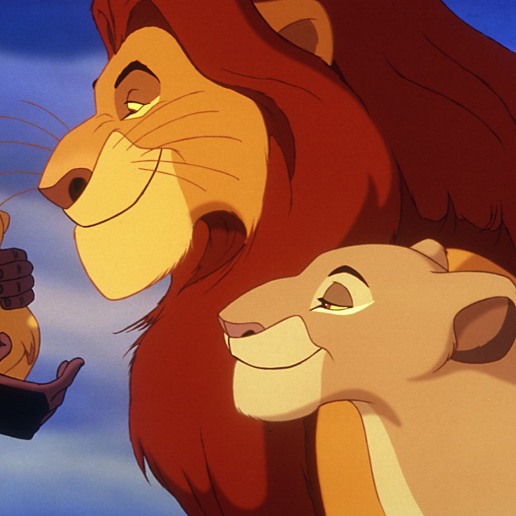 Rafiki, Simba, Mufasa und Sarabi aus "Der König der Löwen"