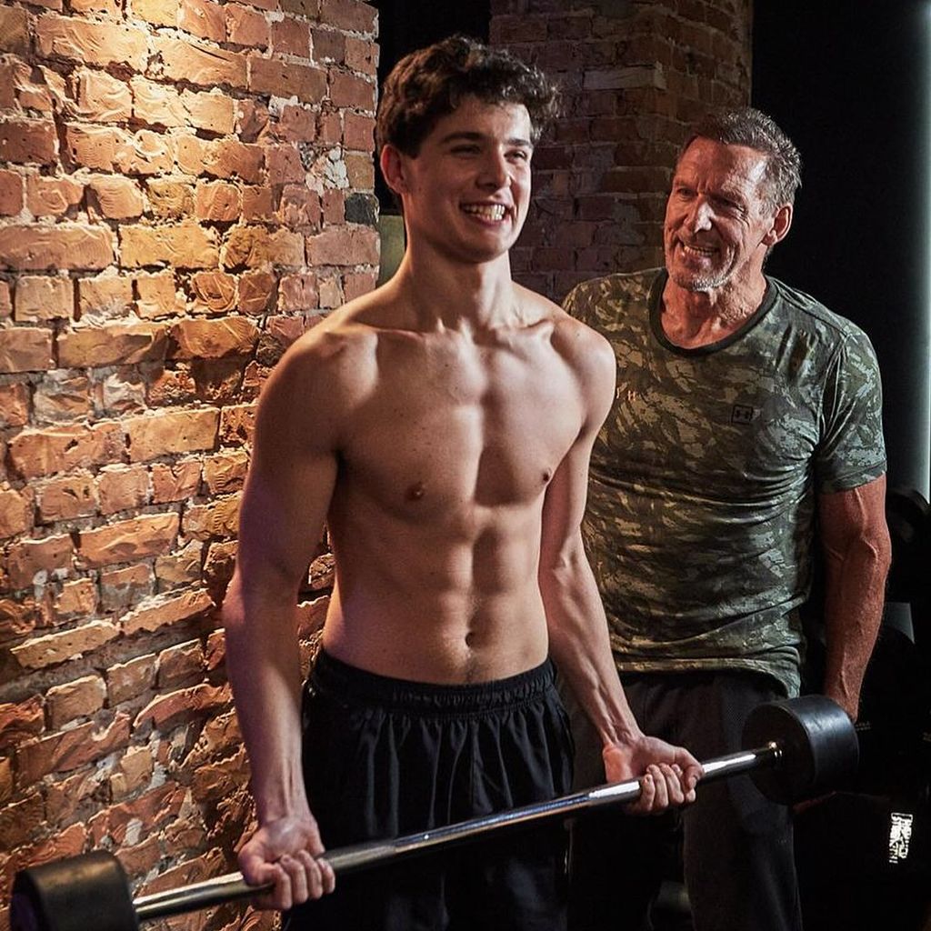 Schauspieler Ralf Möller und sein Sohn Leon