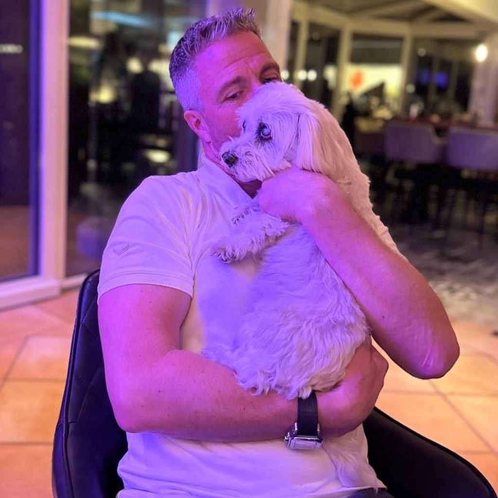 Ralf Schumacher mit seiner Hündin Jessy