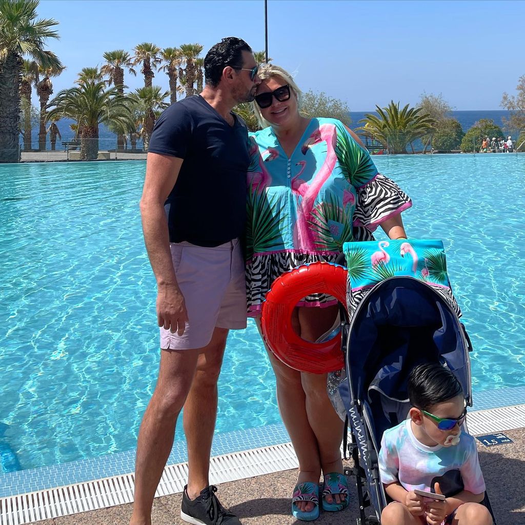 Rami Hawash und Gemma Collins mit ihrem Stiefsohn Tristan