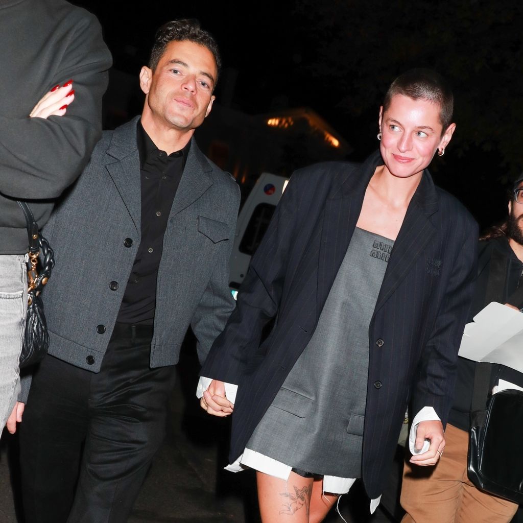Rami Malek und Emma Corrin verlassen die Miu Miu Afterparty in Paris