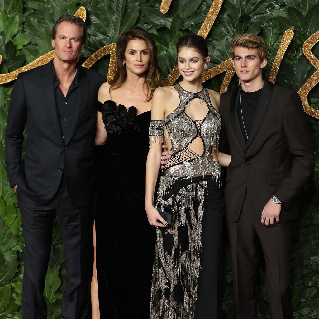 Rande Gerber, Cindy Crawford und ihre Kinder Kaia und Presley Gerber bei den British Fashion Awards