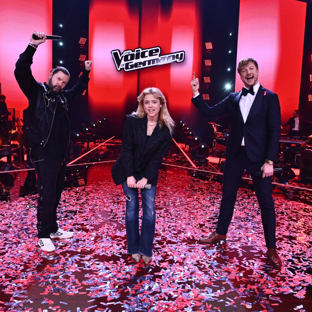 Rea Garvey, Paula Dalla Corte und Samu Haber im Finale von "The Voice of Germany"