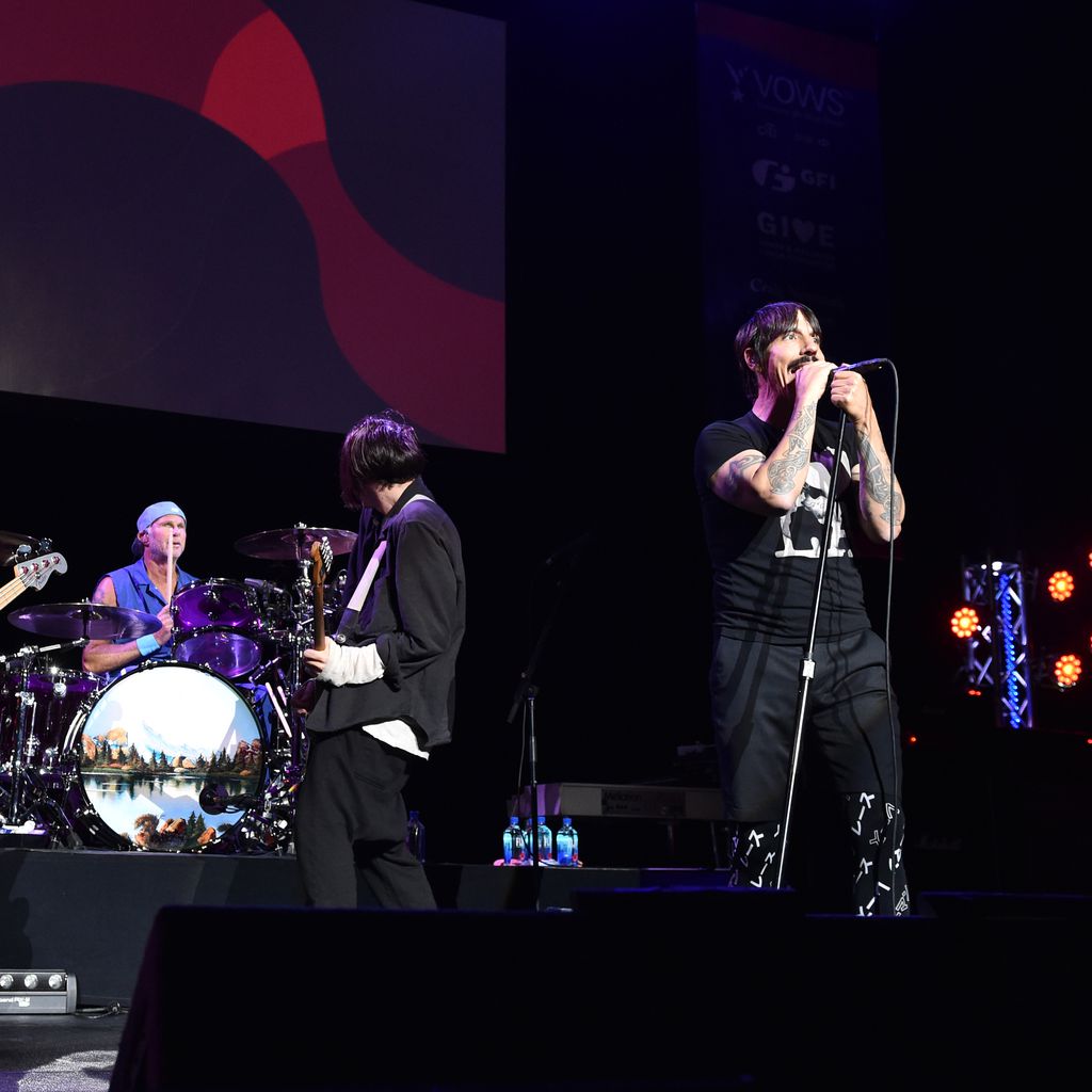 Red Hot Chili Peppers bei einem Auftritt in New York