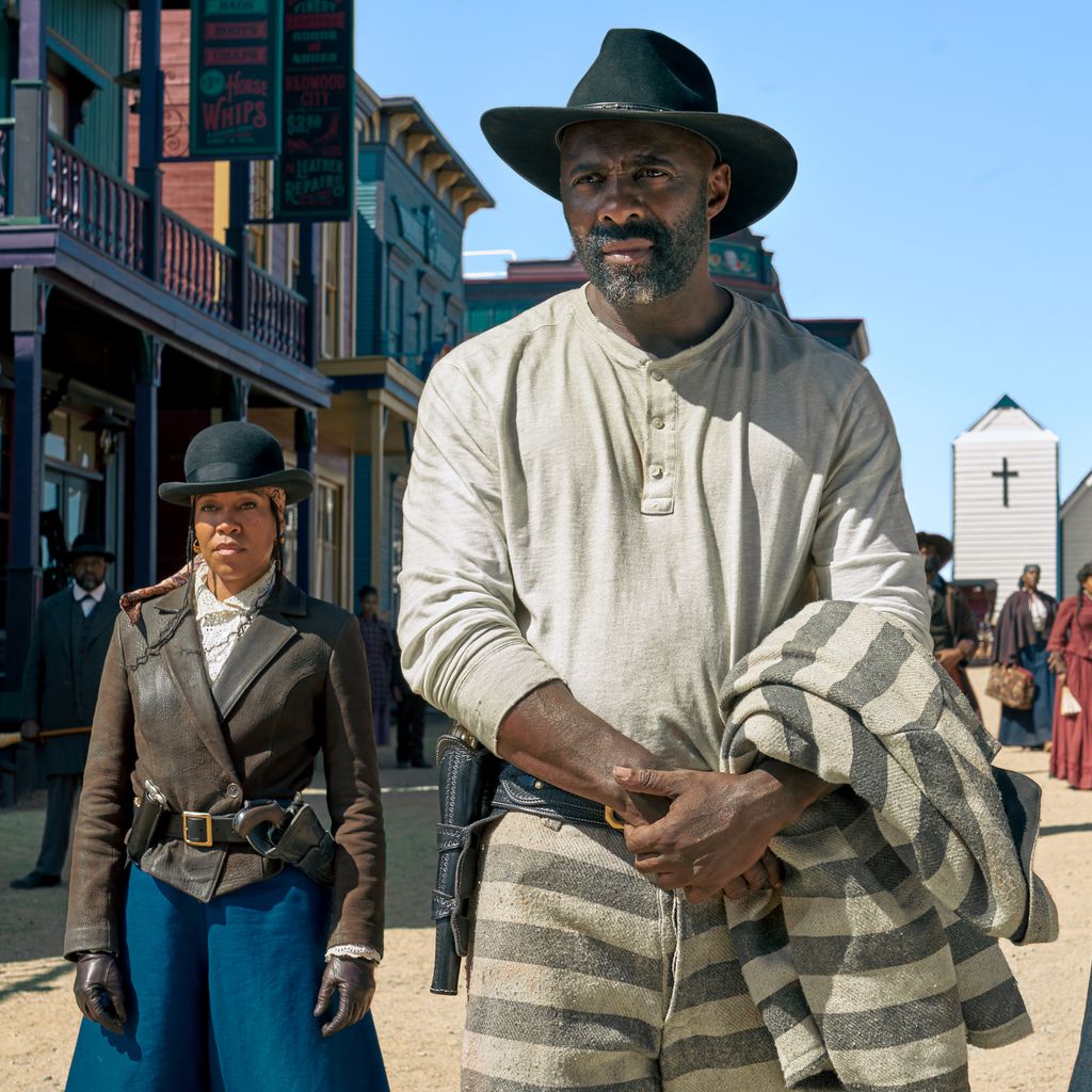 Regina King, Idris Elba und Lakeith Stanfield in "The Harder They Fall"