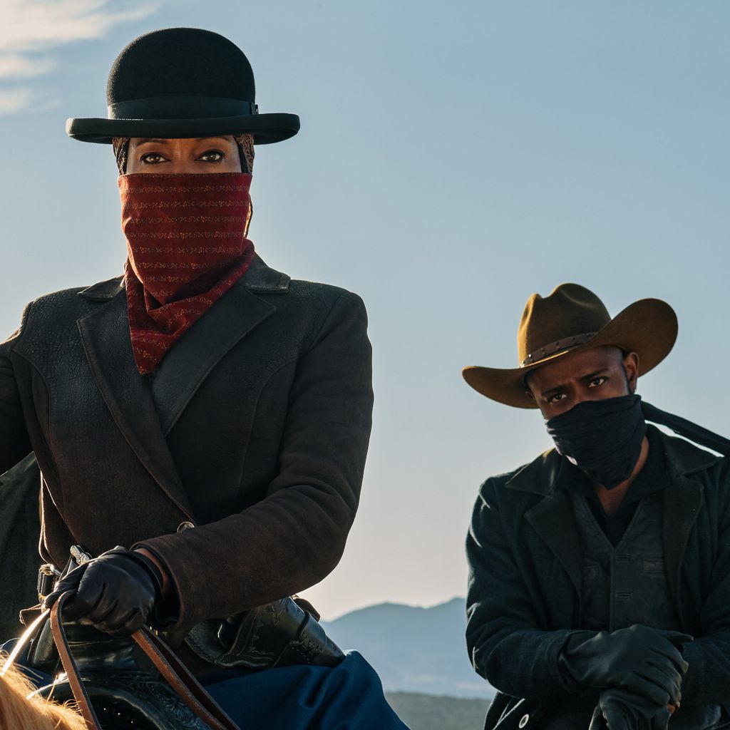 Regina King und Lakeith Stanfield in "The Harder They Fall"