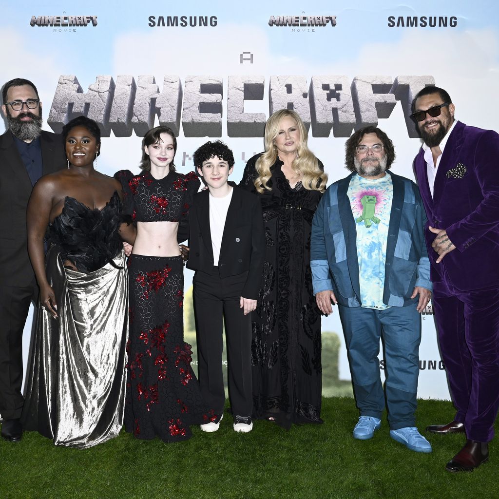 Regisseur Jared Hess und der "Ein Minecraft Film"-Cast bei der Weltpremiere in London, März 2025
