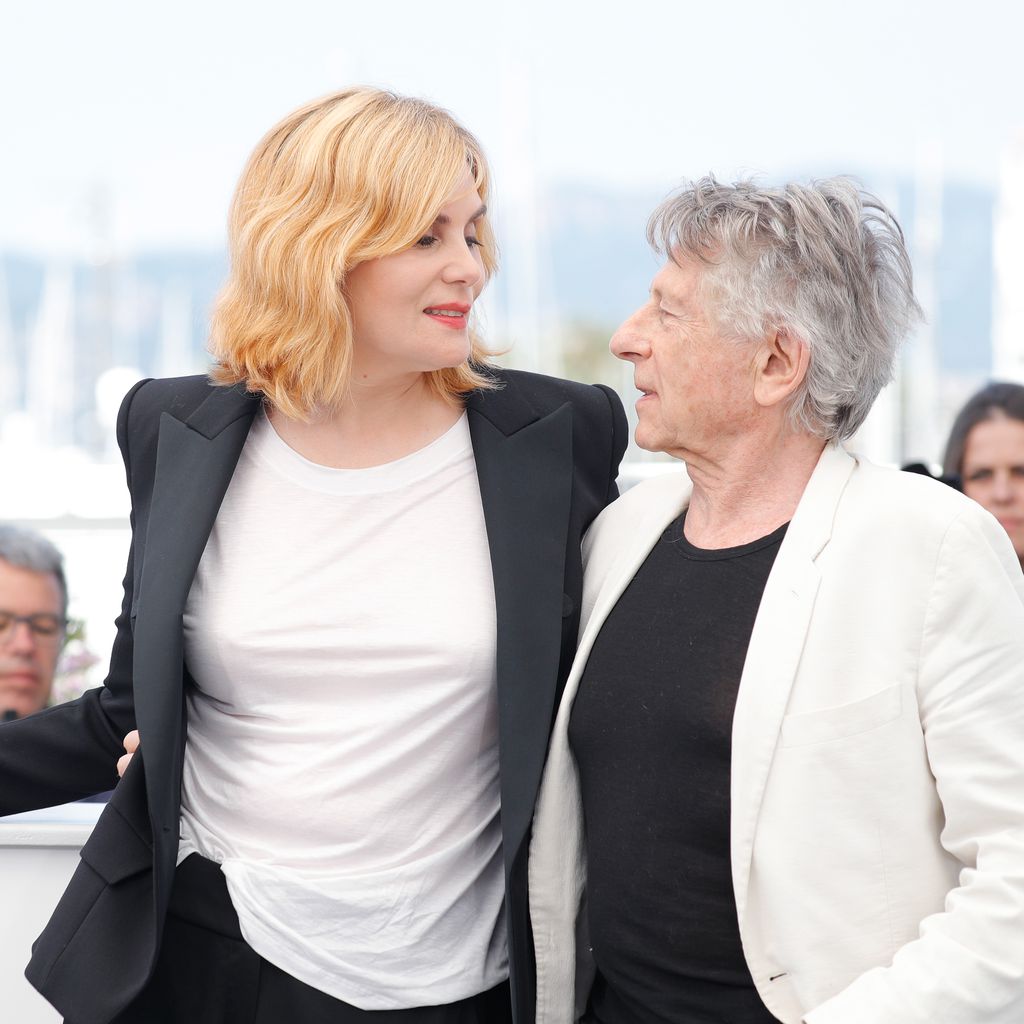 Regisseur Roman Polanski und Schauspielerin Emmanuelle Seigner auf einem Fototermin für den Film "Na
