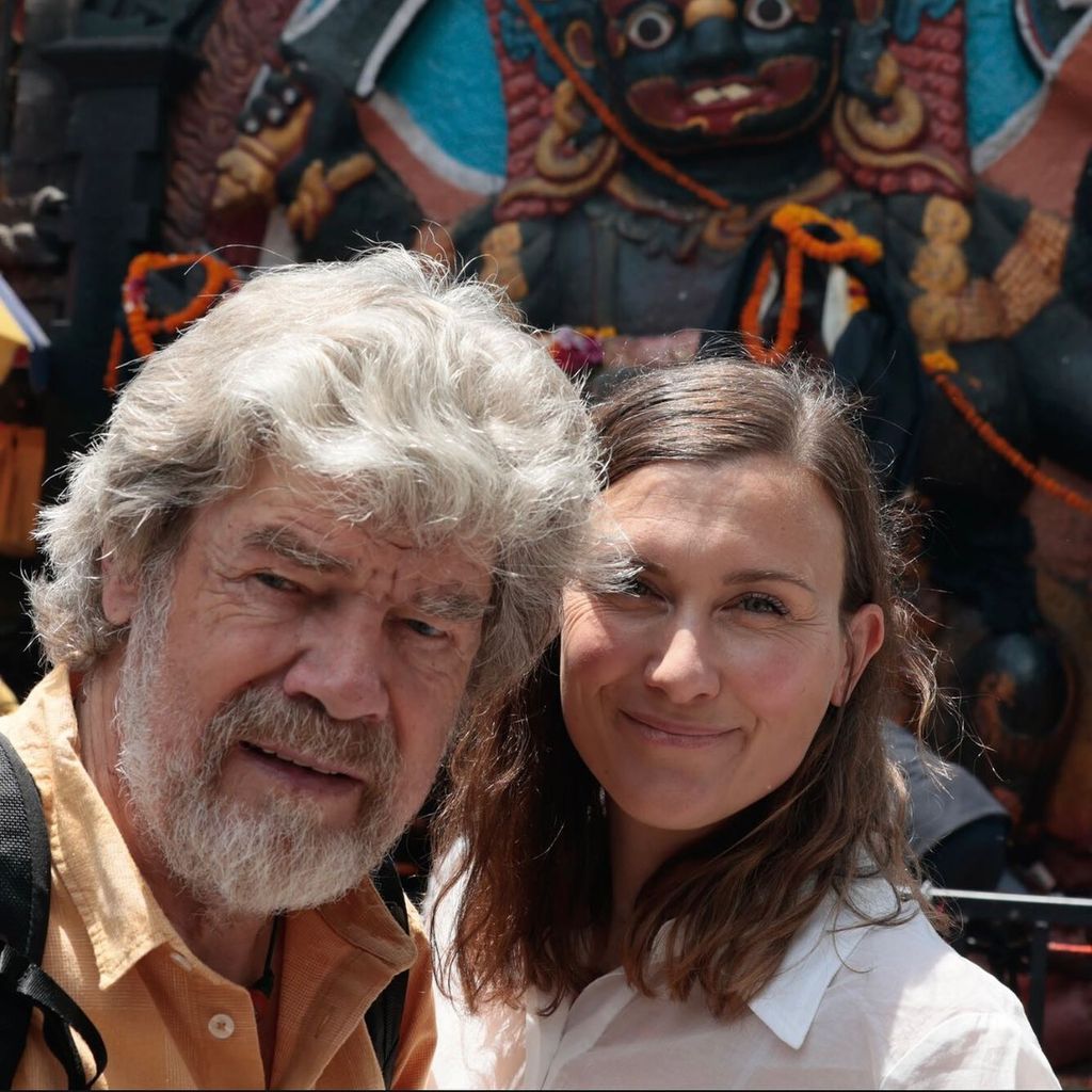Reinhold Messner mit seiner Frau Diane im August 2023