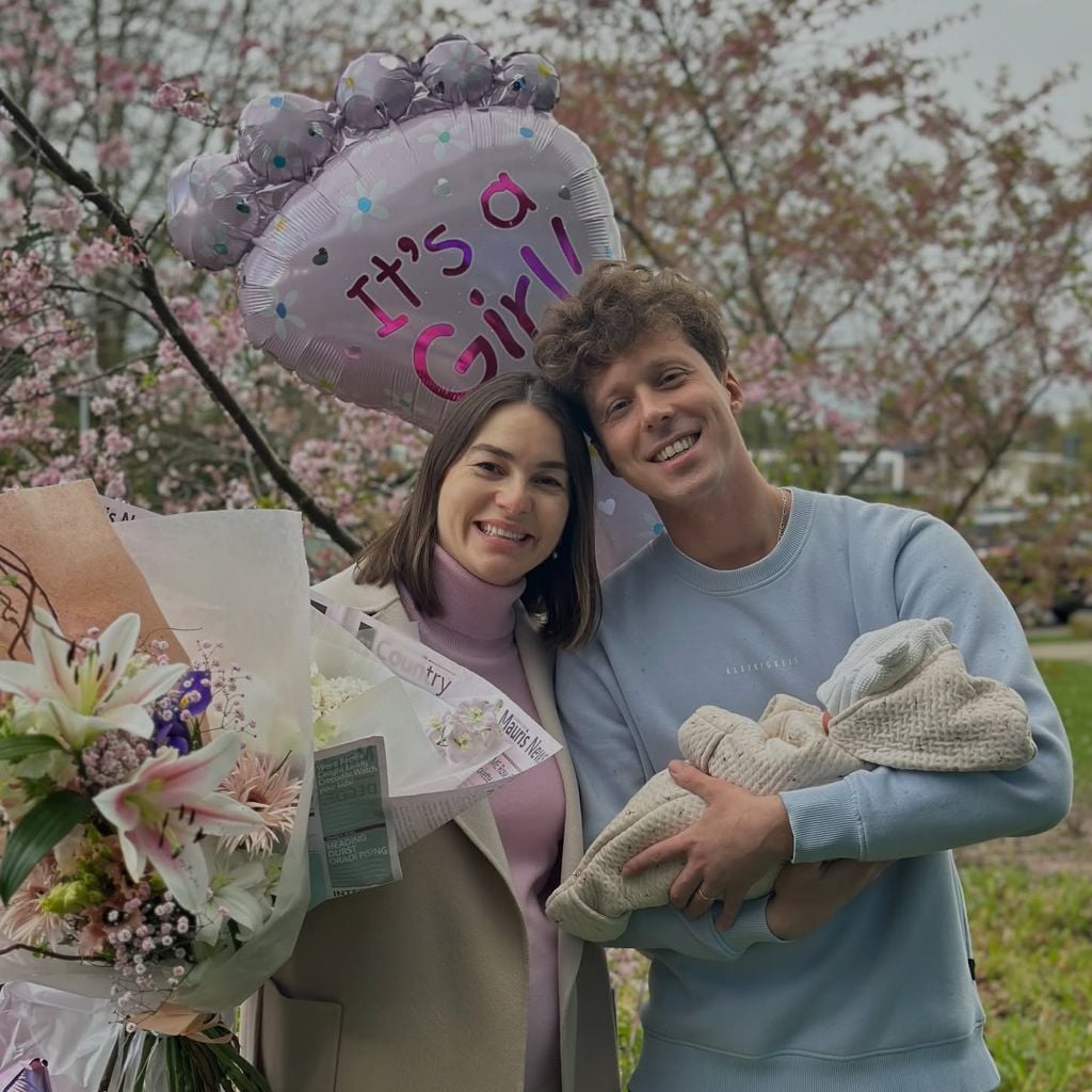 Renata und Valentin Lusin mit ihrer Tochter Stella