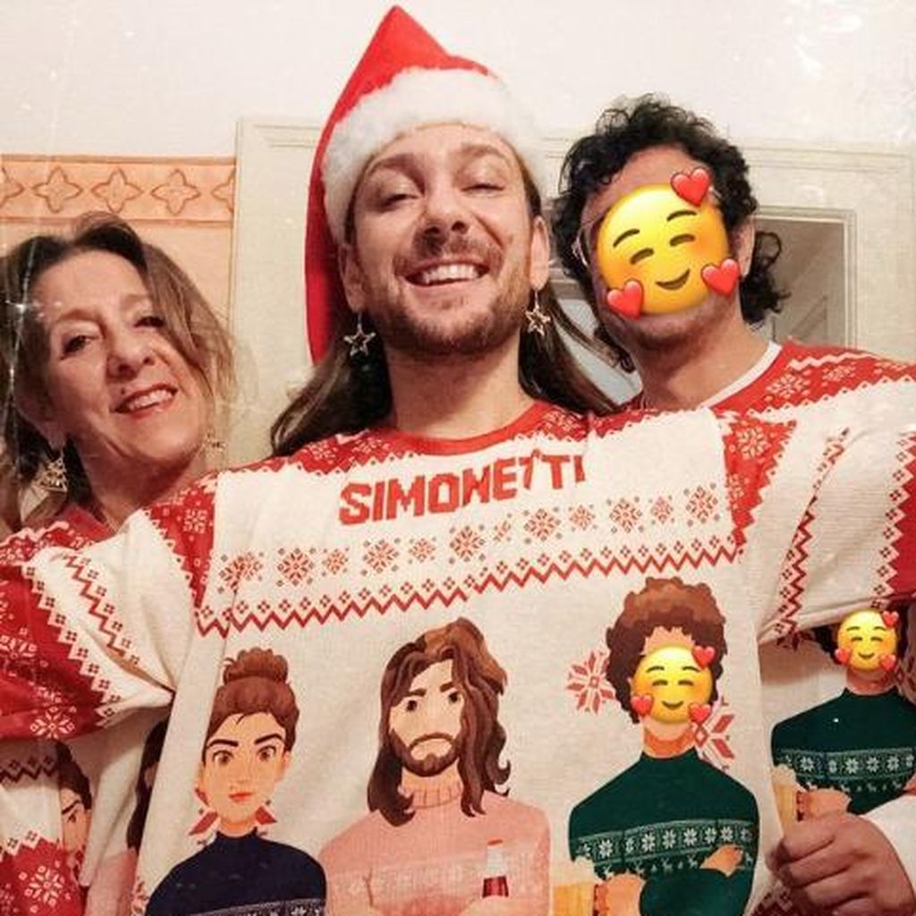 Riccardo Simonetti mit seiner Mutter Anna und seinem Verlobten Steven
