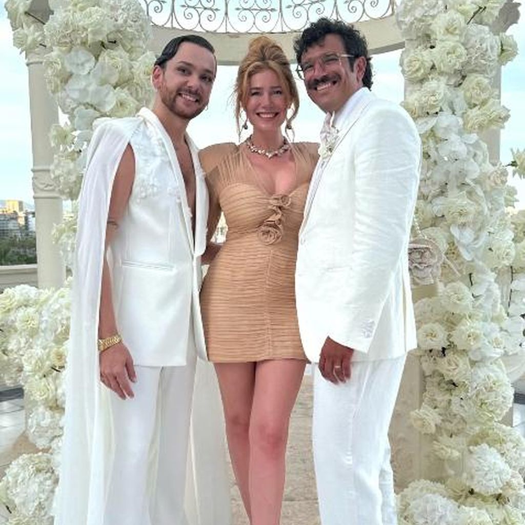 Riccardo Simonetti, Palina Rojinski und Steven auf Mallorca, August 2024