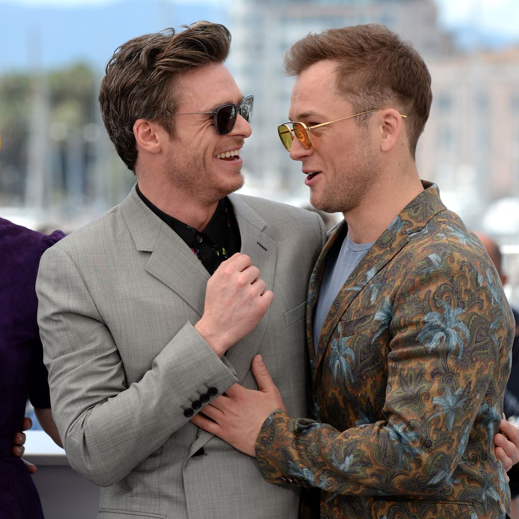 Die "Rocketman"-Darsteller Richard Madden und Taron Egerton im Mai 2019 in Cannes