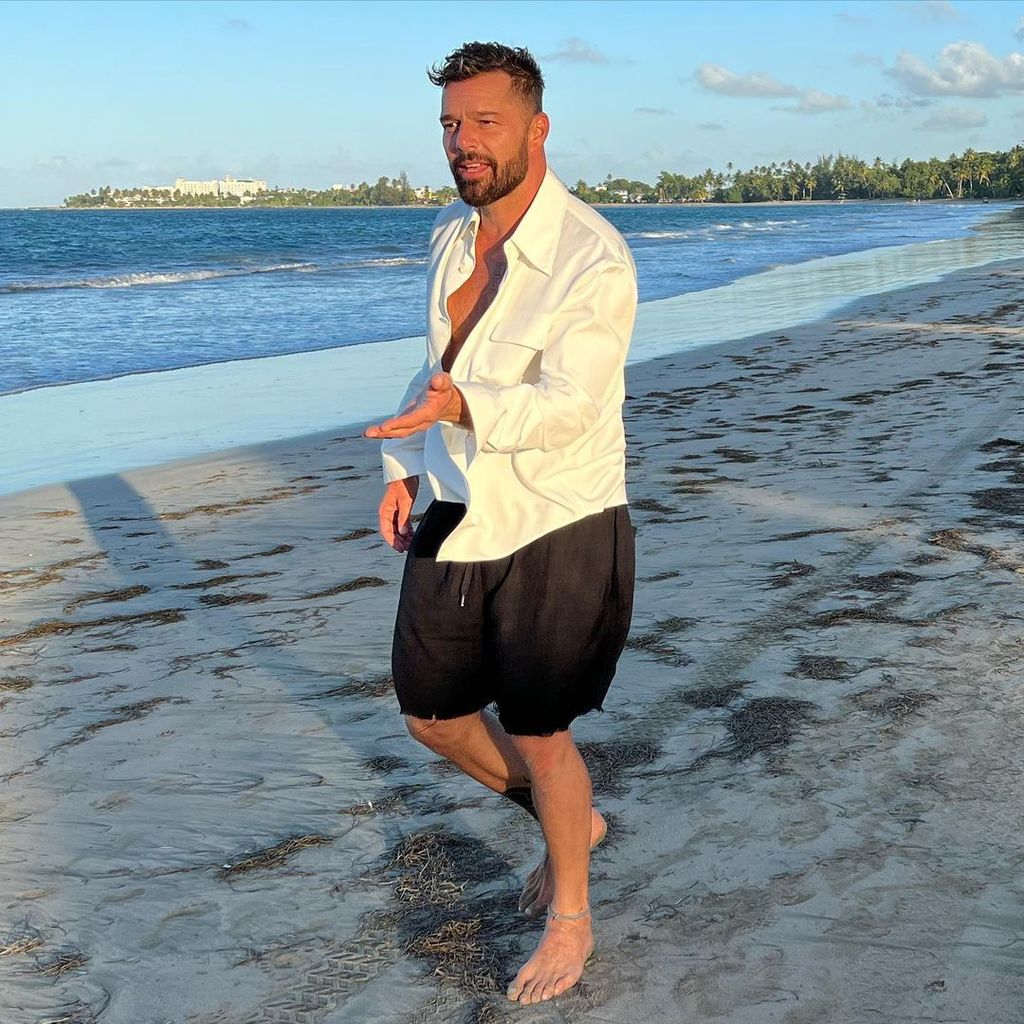 Ricky Martin am Strand von Puerto Rico