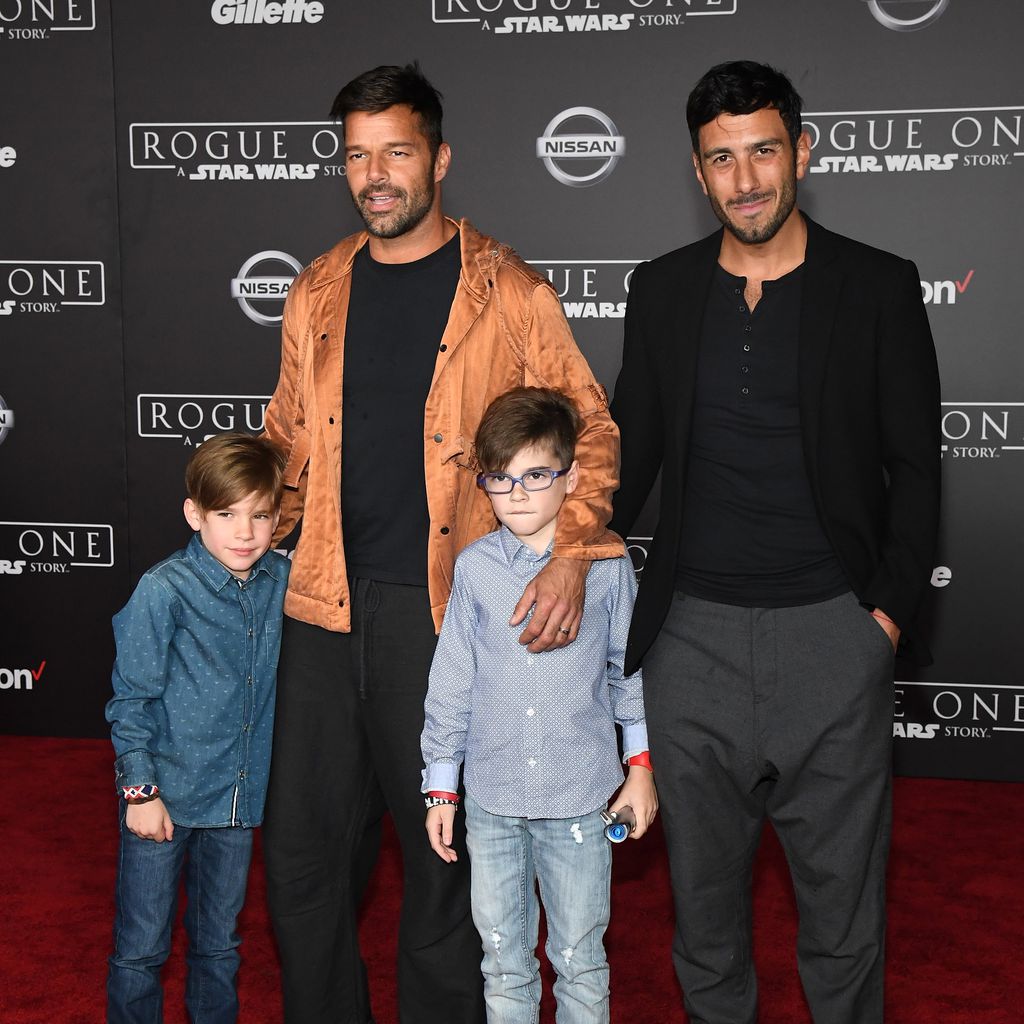 Ricky Martin und Jwan Yosef mit ihren Söhnen