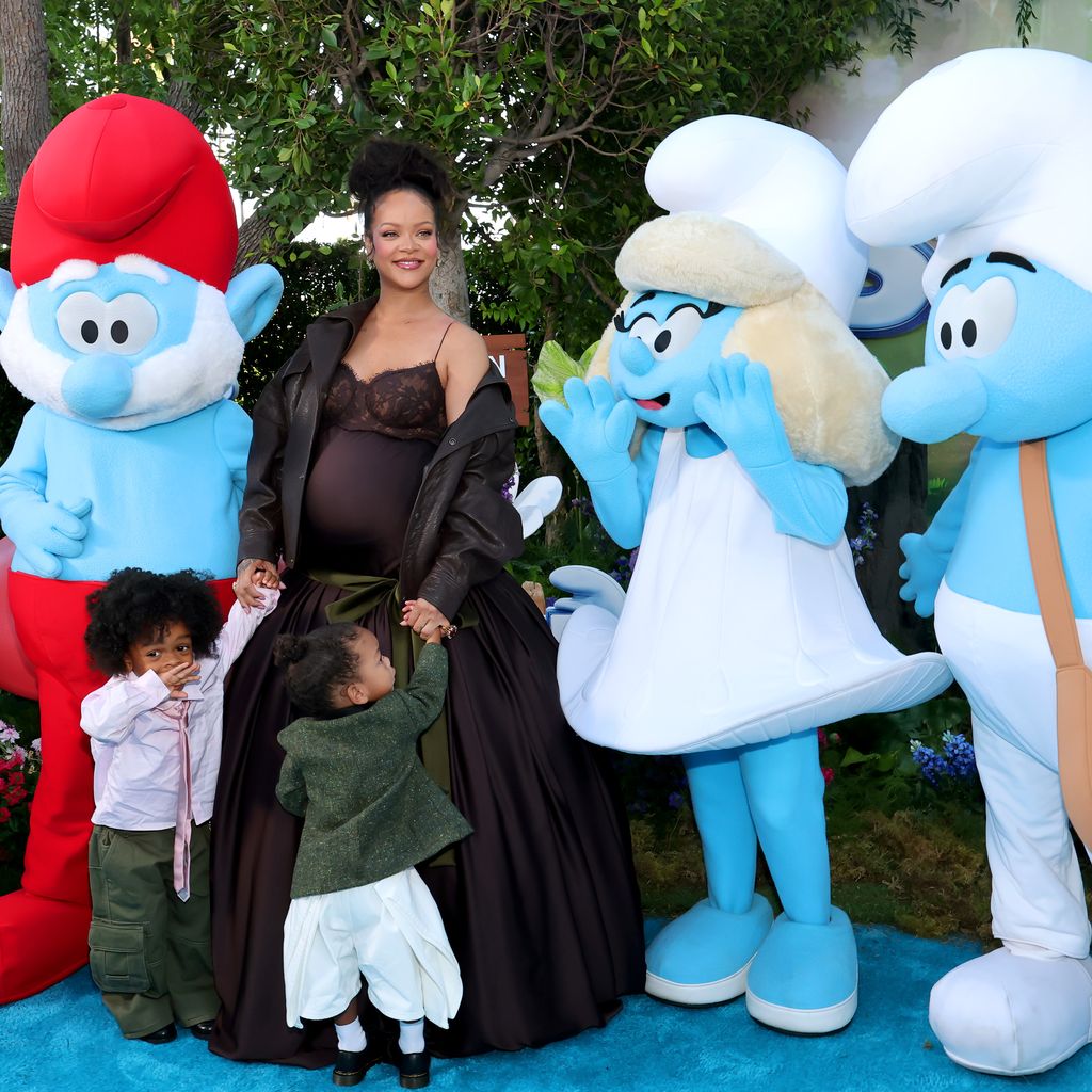 Rihanna mit ihren Söhnen Riot Rose und RZA Athelston, Juli 2025