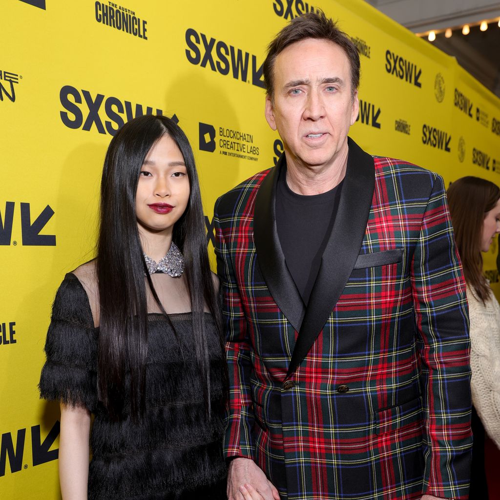Riko Shibata und Nicolas Cage, 2022 in Austin