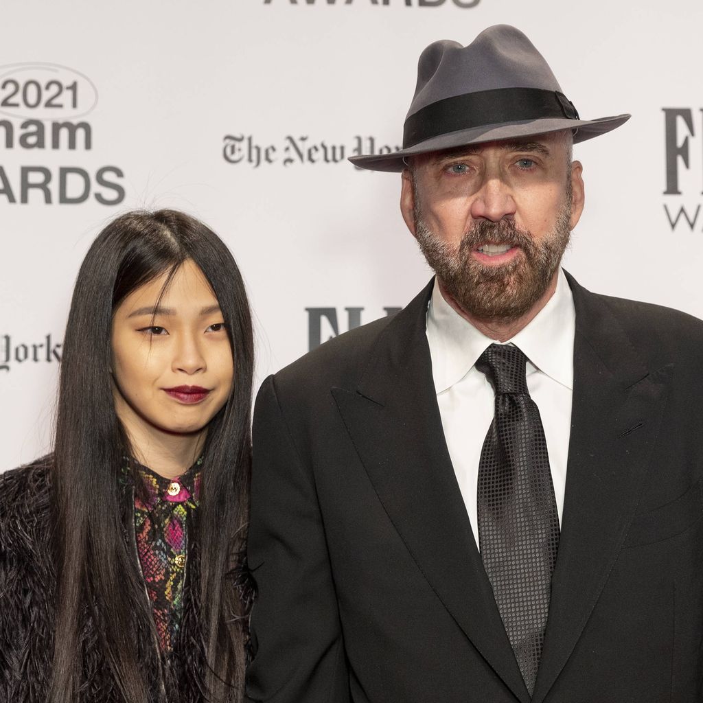 Riko Shibata und Nicolas Cage, 2021 in New York