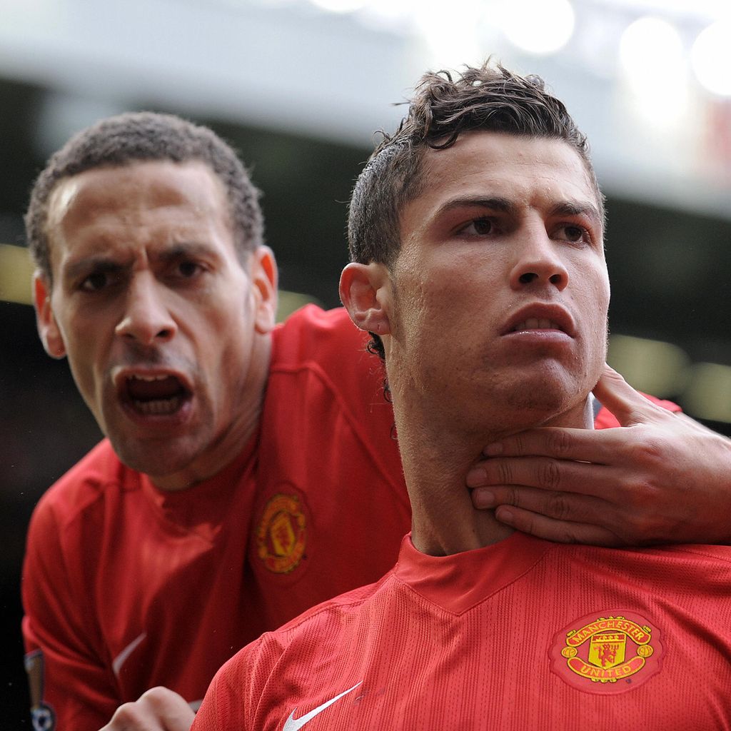 Rio Ferdinand und Cristiano Ronaldo im März 2008