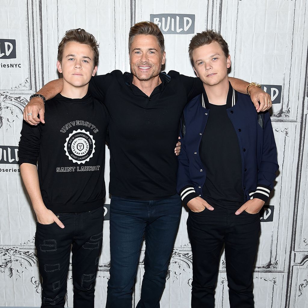 Rob Lowe (Mitte) mit seinen Söhnen John Owen und Matthew