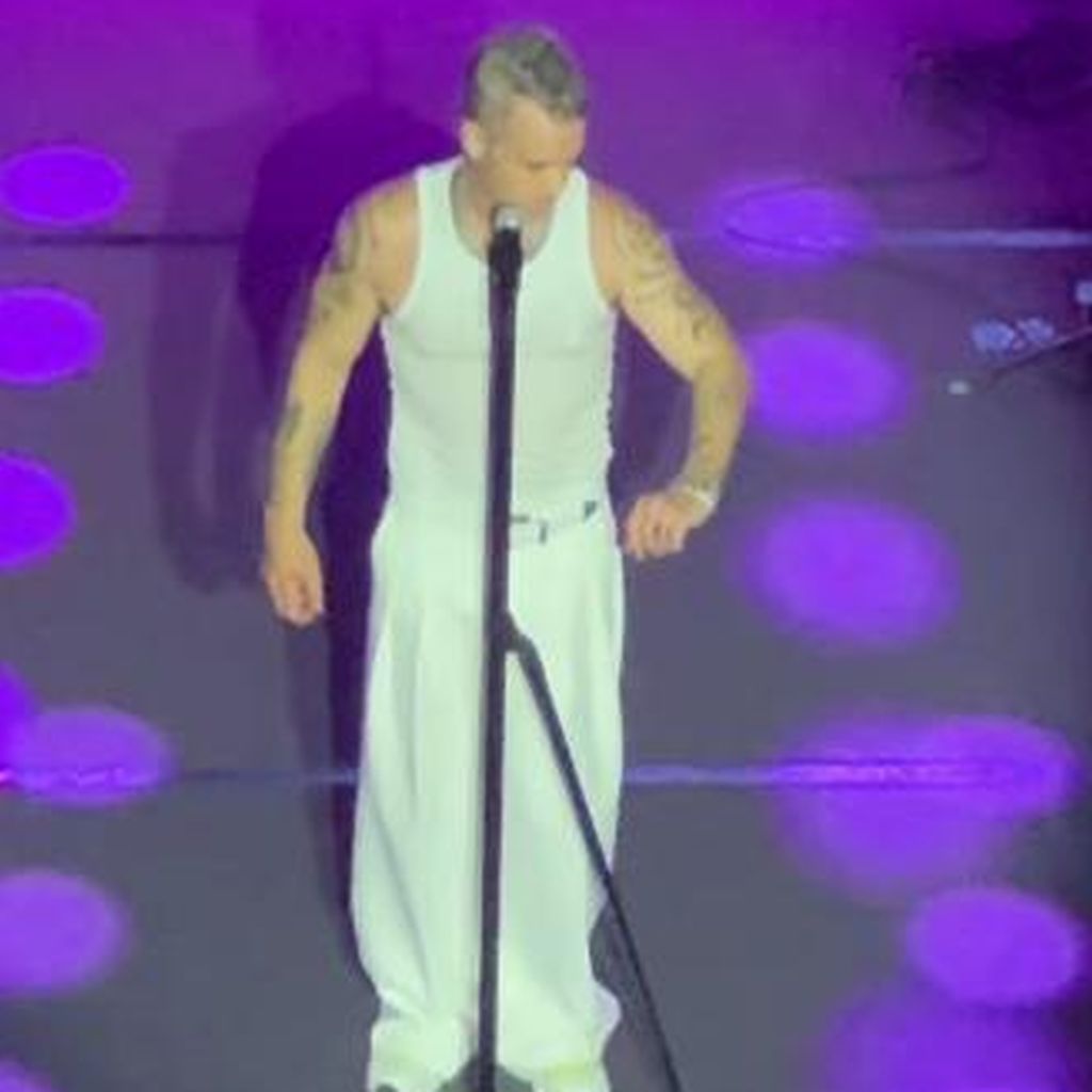 Robbie Williams während seines Konzert in Monaco, September 2024