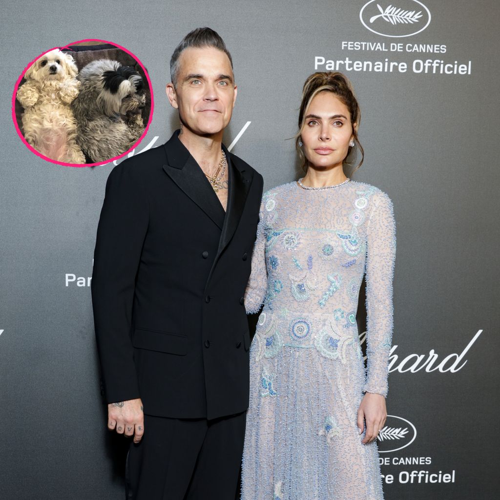 Robbie Williams und Ayda Field und ihre Hunde