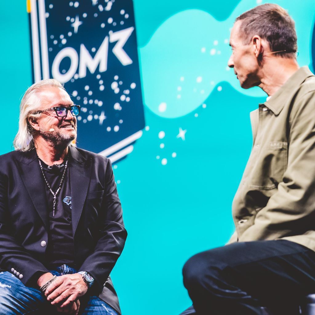 Robert Geiss und Kai Pflaume beim OMR-Event