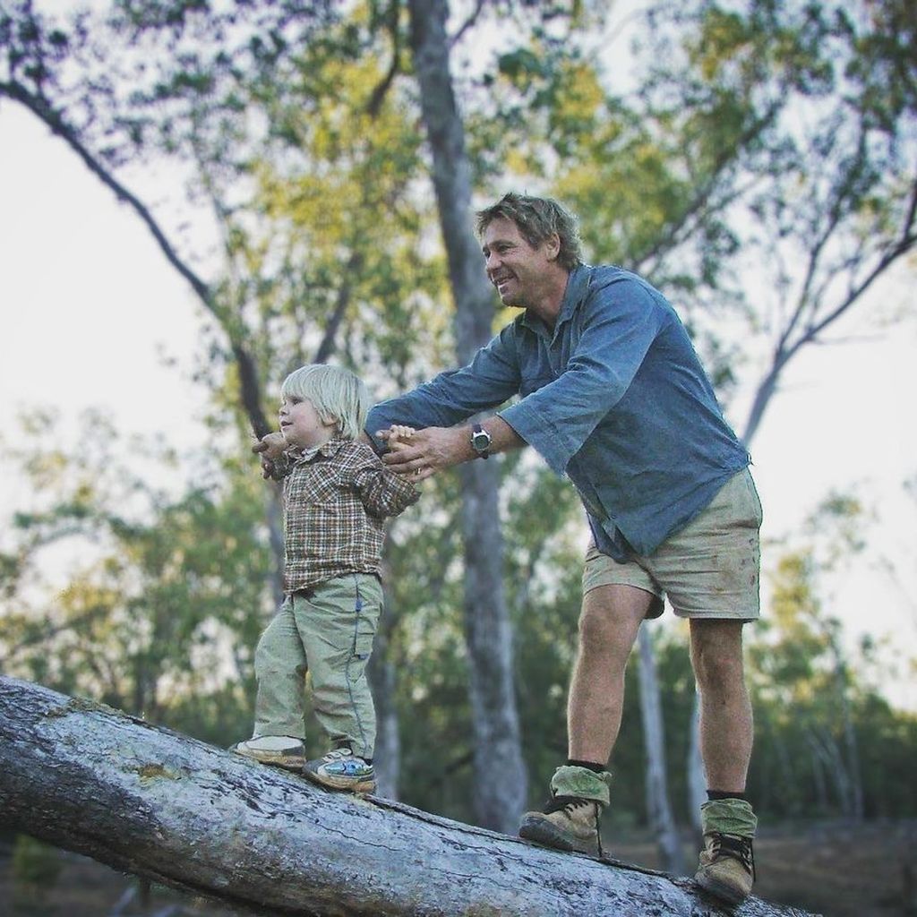 Robert Irwin mit seinem Vater Steve Irwin