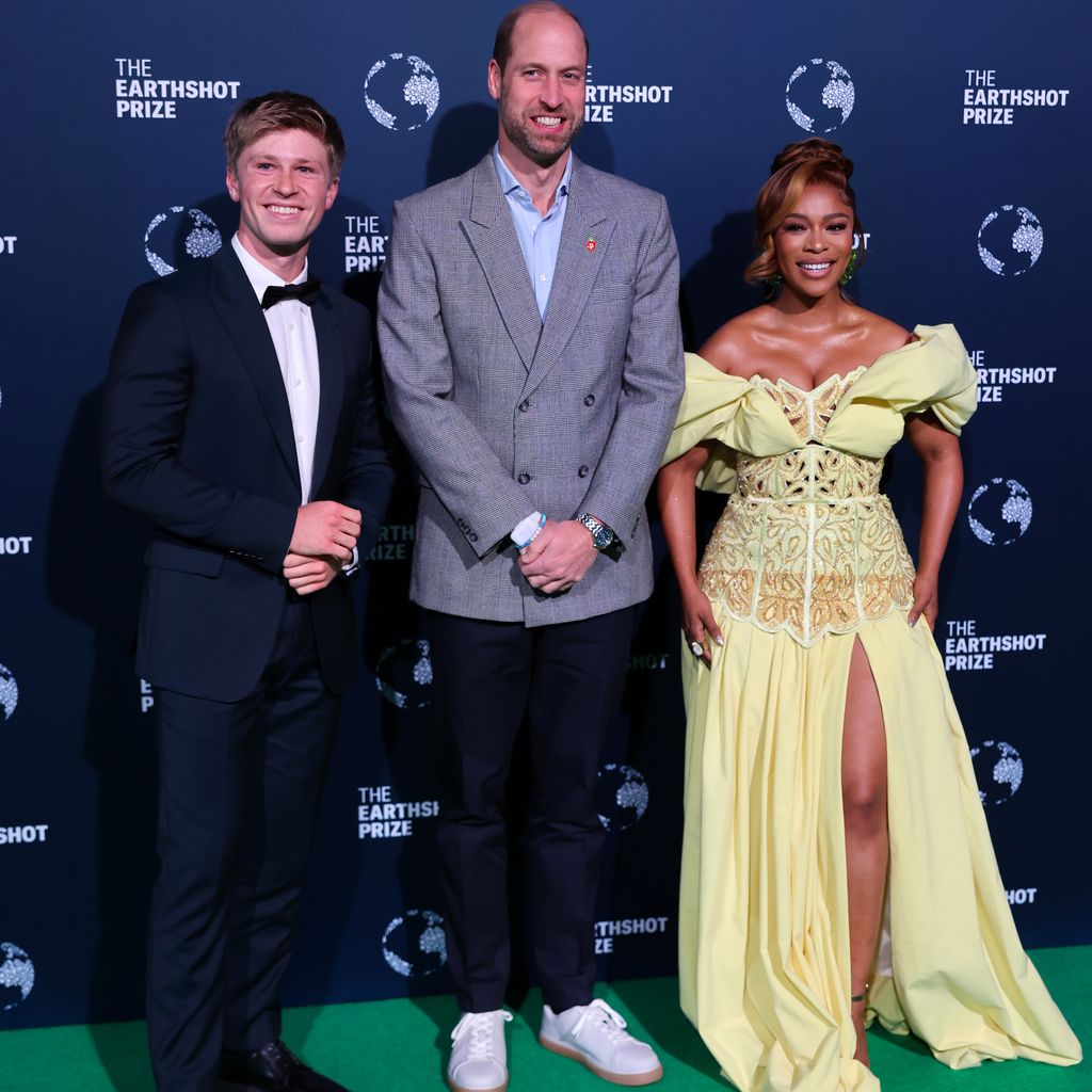 Robert Irwin, Prinz William und Nomzamo Mbatha beim Earthshot Prize in Kapstadt im November 2024