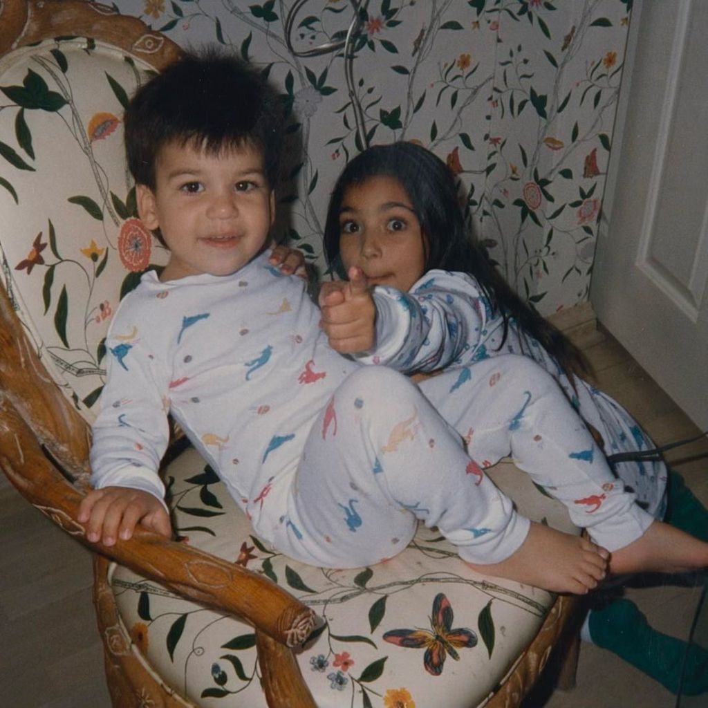 Robert Kardashian mit seiner Schwester Kim