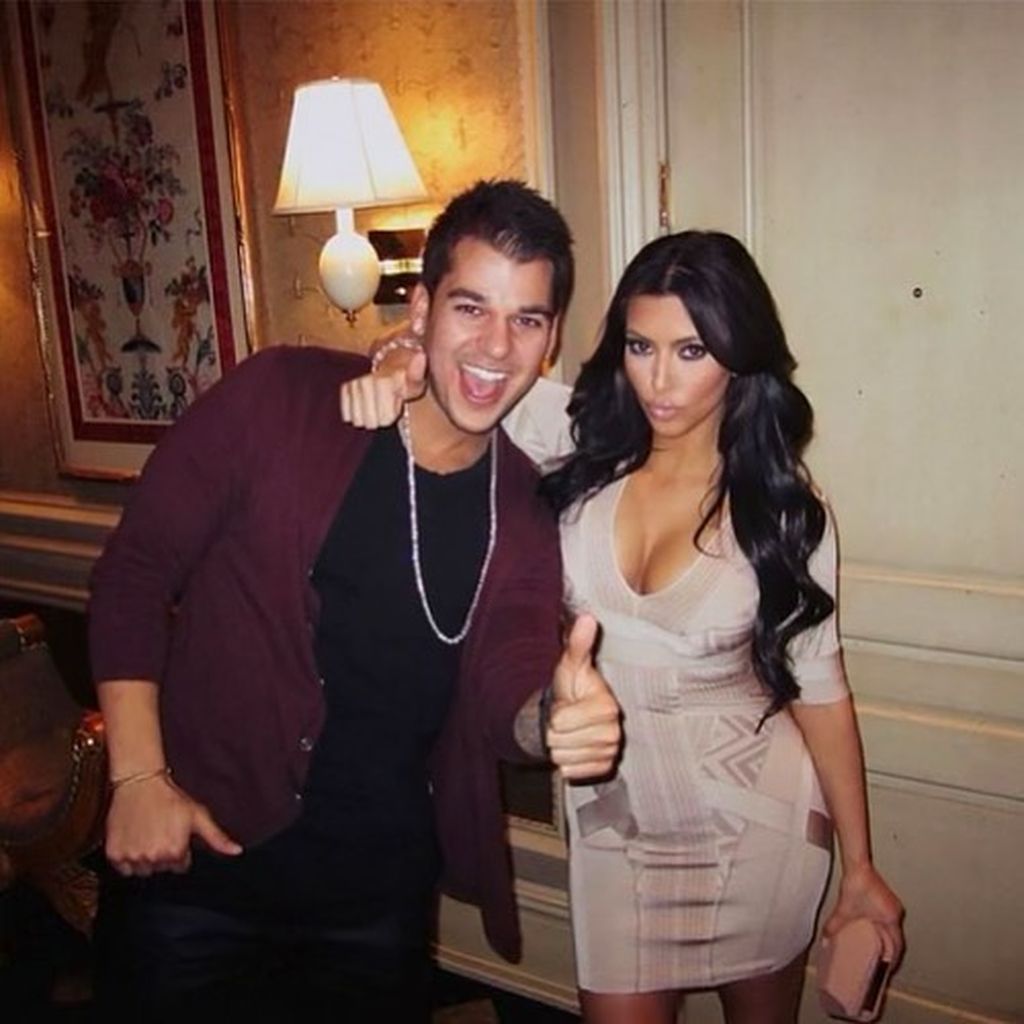 Robert Kardashian mit seiner Schwester Kim