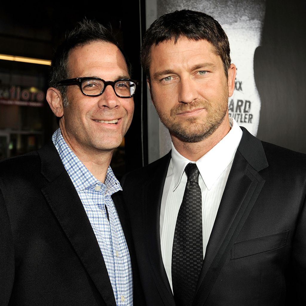 Robert Katz und Gerard Butler, Oktober 2009