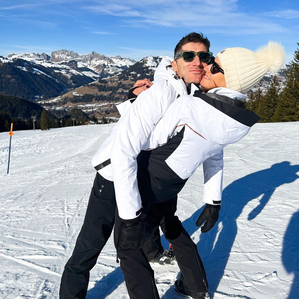 Robert Lewandowski und seine Frau Anna im Januar 2022