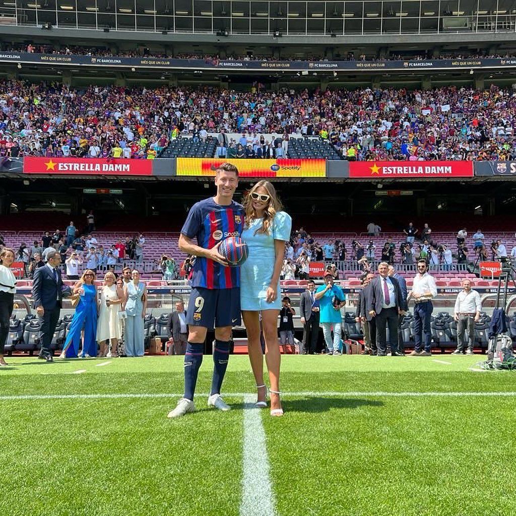 Robert Lewandowski und Anna Lewandowska im August 2022