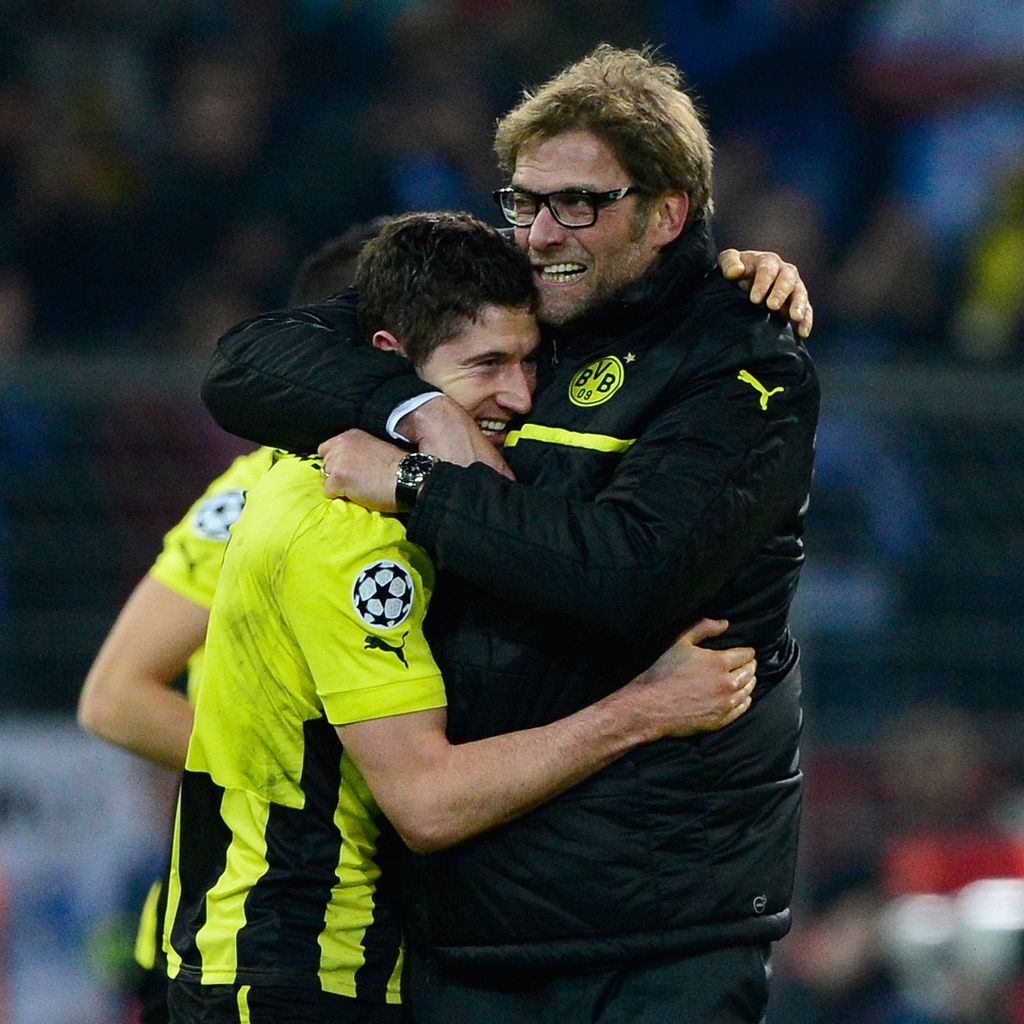 Robert Lewandowski und Jürgen Klopp, 2013