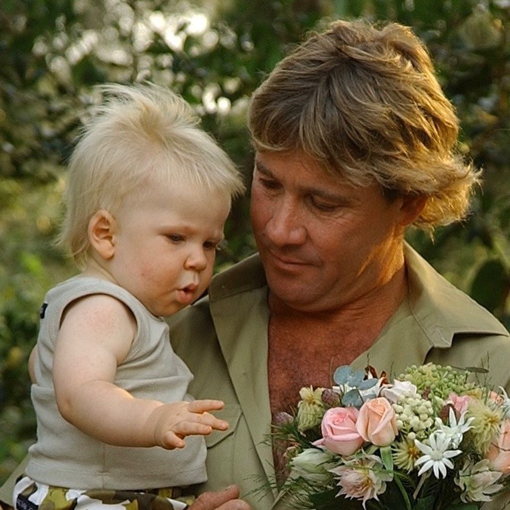 Robert Irwin als Kleinkind mit seinem Vater Steve