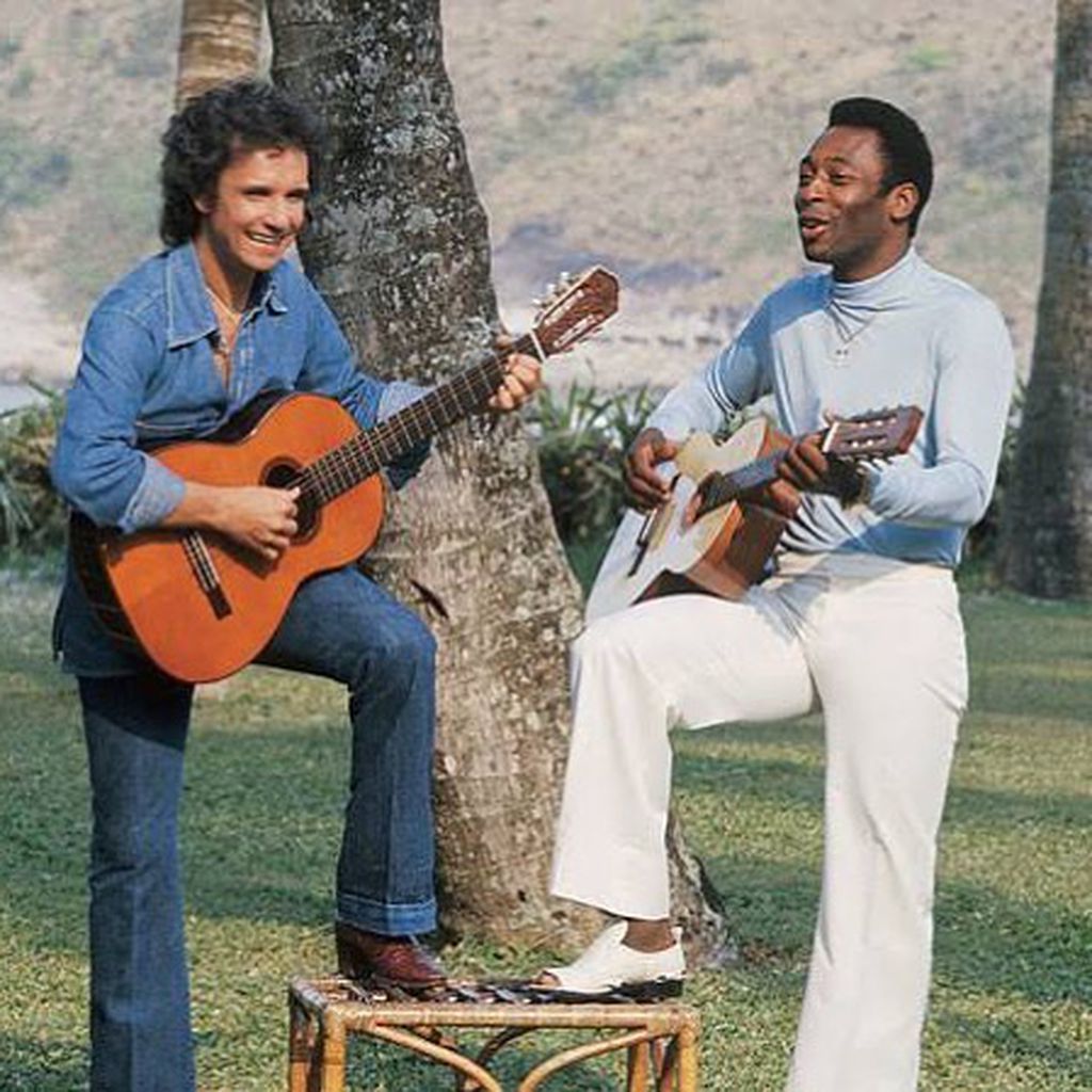 Roberto Carlos und Pelé in jüngeren Jahren