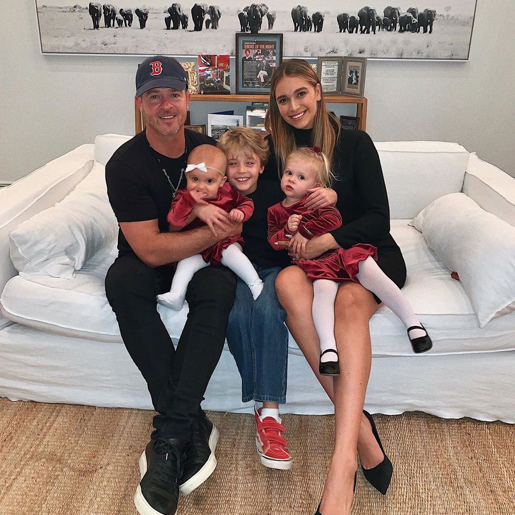 Robin Thicke mit seinen drei Kindern und seiner Frau April Love Geary