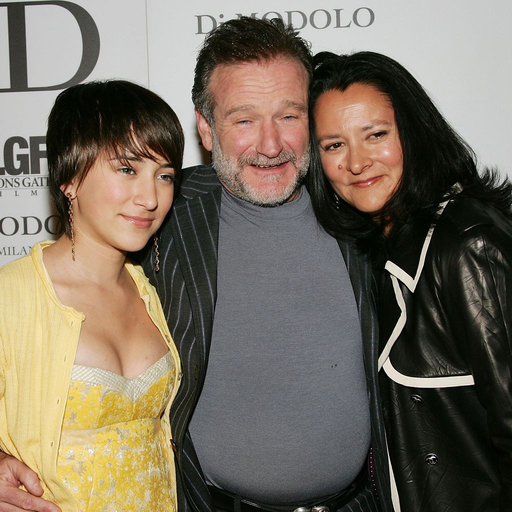 Robin Williams mit seiner Frau Marsha und seiner Tochter Zelda im Jahr 2005
