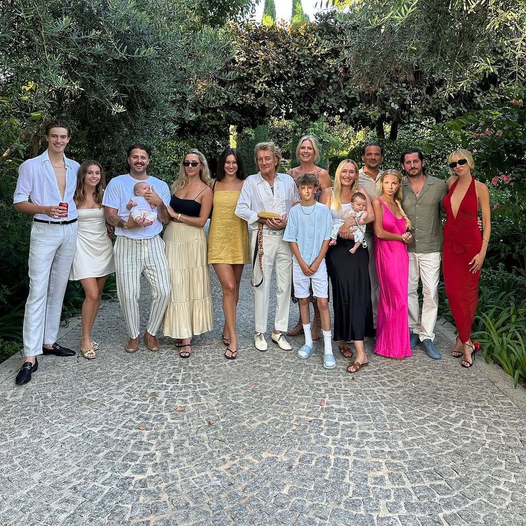 Rod Stewart mit seiner Familie