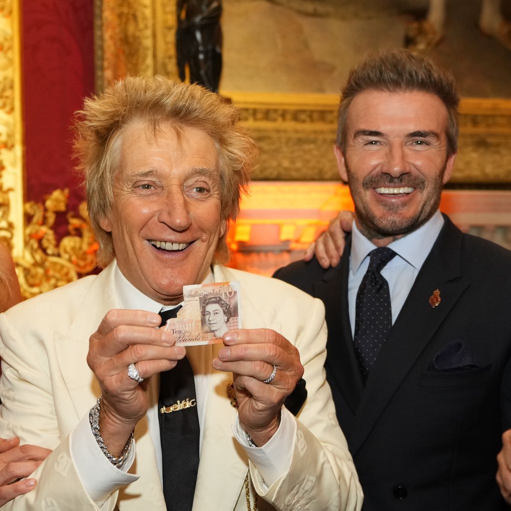 Rod Stewart und David Beckham, Juni 2024